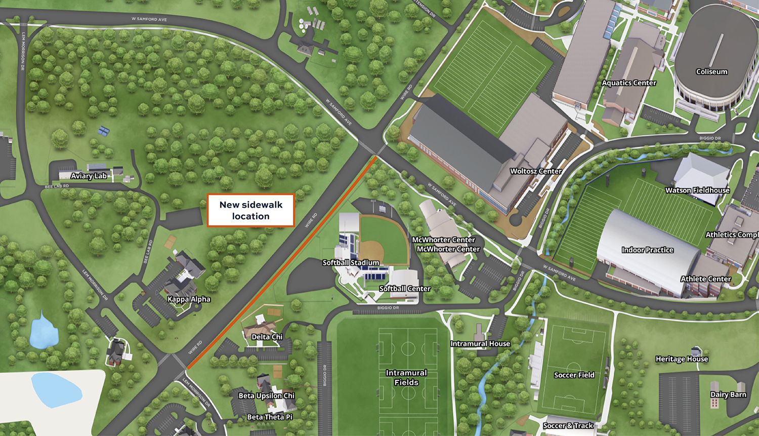 Wire Road Sidewalk from Lem Morrison Dr to West Samford Ave Wire Road Sidewalk from Lem Morrison Dr to West Samford Ave