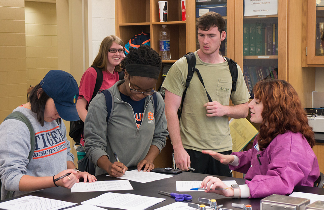 Students learning about taking samples1