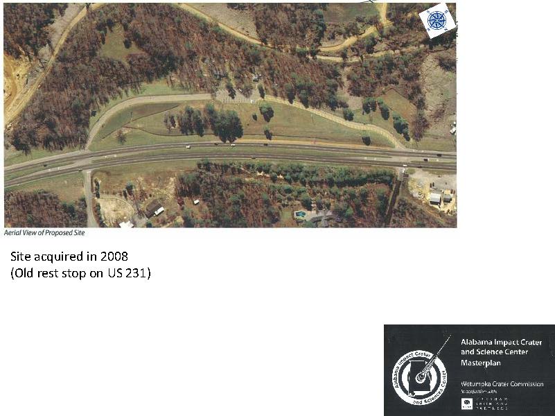 arial view of land aquired for the crater interpretive center