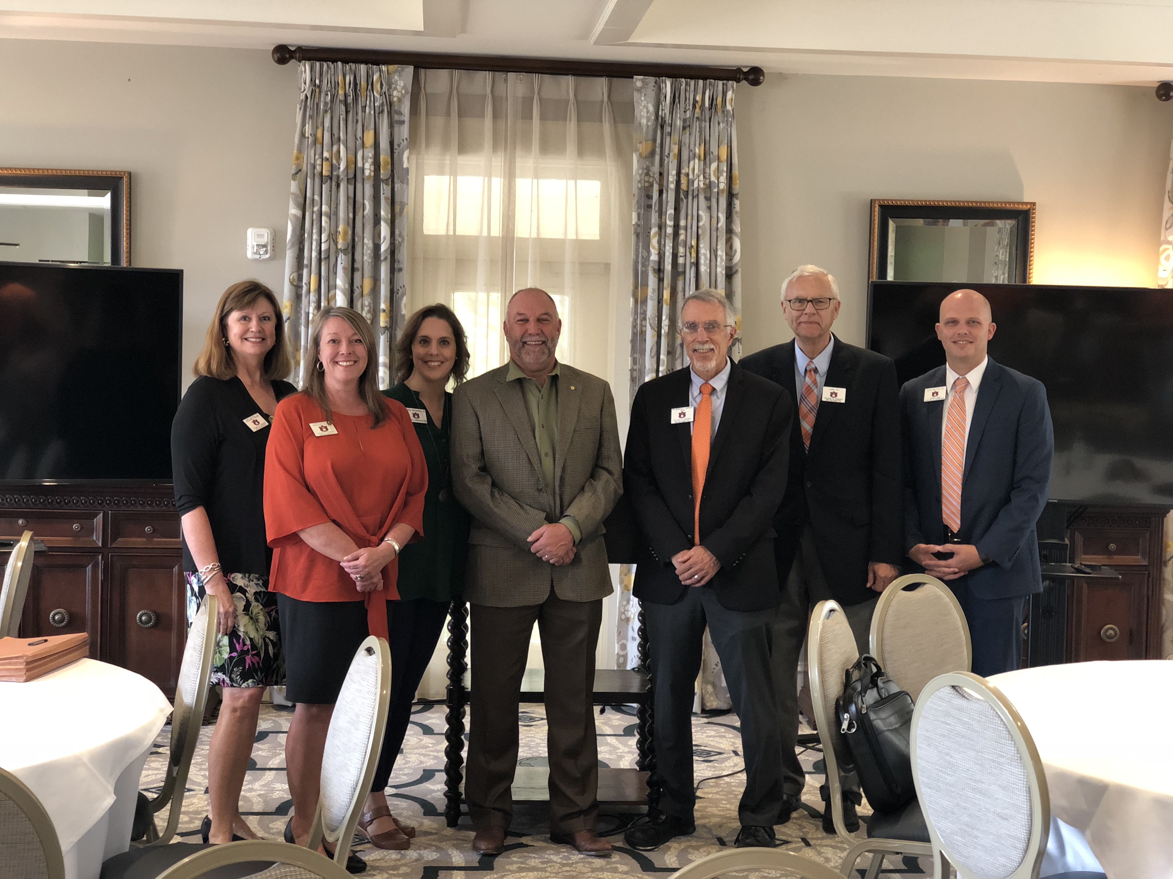 Auburn University President Dr. Steven Leath with members of COSAM.